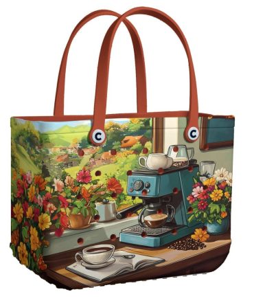 Bucket Tote Bag, Limited Edition Bogg Bag, Beach Bag Morning Bliss