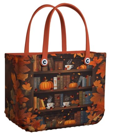 Bucket Tote Bag, Limited Edition Bogg Bag, Beach Bag Spooky Pages