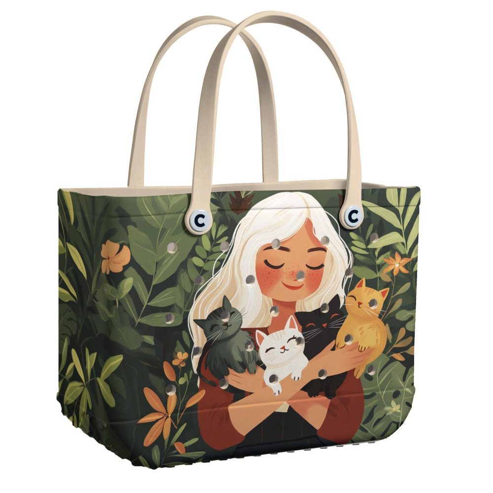 Bucket Tote Bag, Limited Edition Bogg Bag, Beach Bag Harmony In Bloom