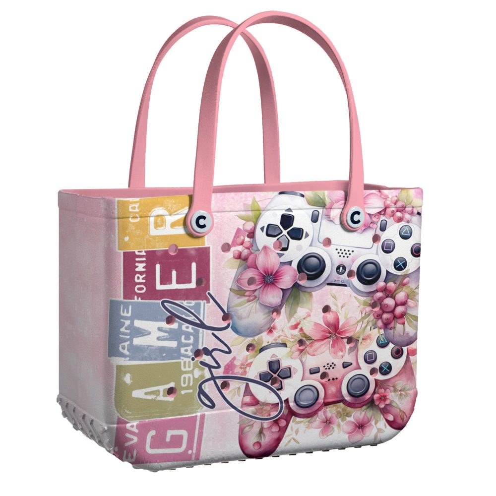 Bucket Tote Bag, Limited Edition Bogg Bag, Beach Bag Gamer Girl