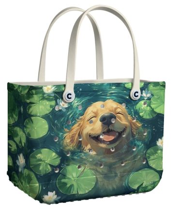 Bucket Tote Bag, Limited Edition Bogg Bag, Beach Bag Golden Senerity