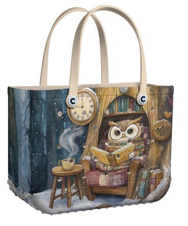 Bucket Tote Bag, Limited Edition Bogg Bag, Beach Bag Snowy Wisdom