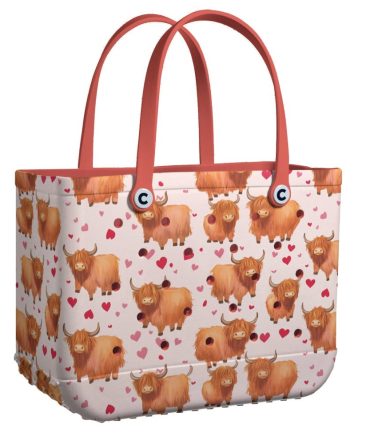 Bucket Tote Bag, Limited Edition Bogg Bag, Beach Bag Heartstring Harmony