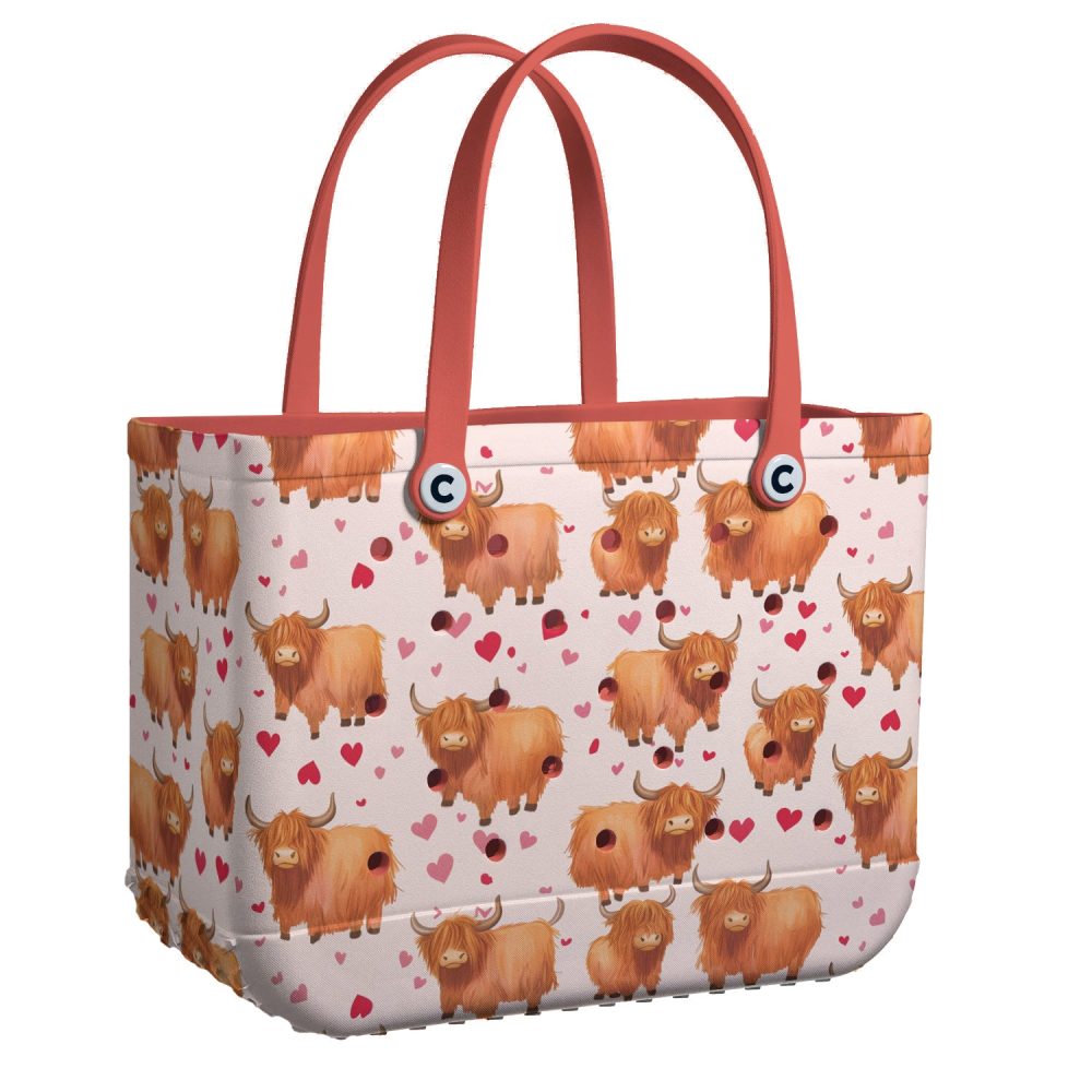 Bucket Tote Bag, Limited Edition Bogg Bag, Beach Bag Heartstring Harmony