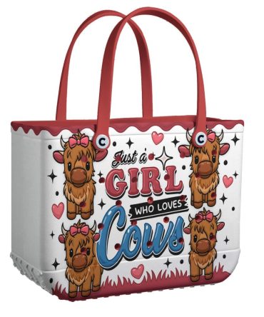 Charming Cow Lover'S Tote Bag - Cute Gift For Girls - Perfect For Farm Enthusiasts