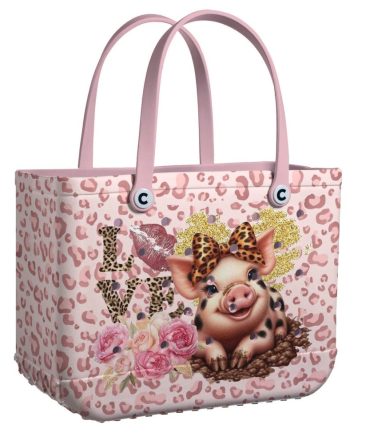 Bucket Tote Bag, Limited Edition Bogg Bag, Beach Bag Miss Piggy