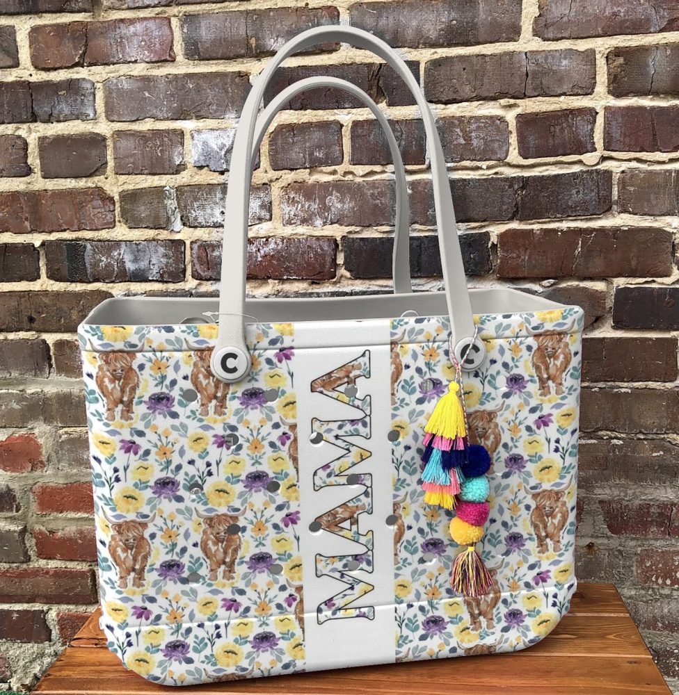 Bucket Tote Bag, Limited Edition Bogg Bag, Beach Bag Mom, Moo, Bloom - Image 5