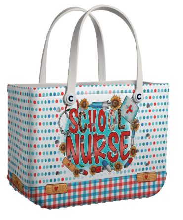 Chic School Nurse Tote Bag – Colorful Polka Dot Design, Perfect Gift For Healthcare Heroes!