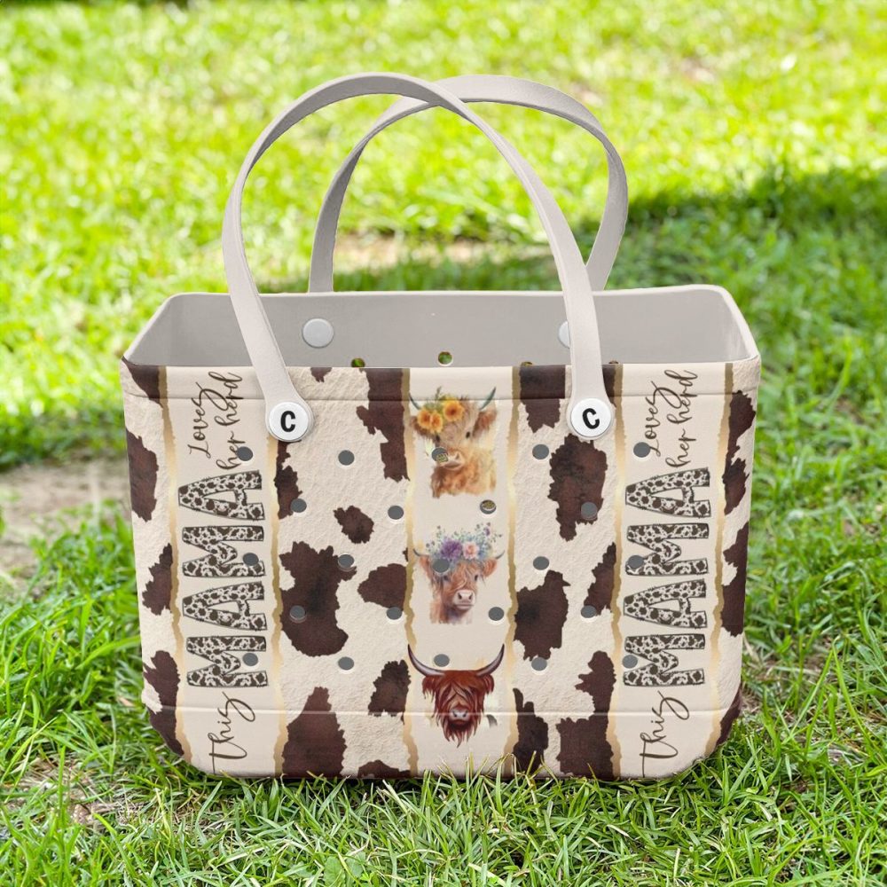 Bucket Tote Bag, Limited Edition Bogg Bag, Beach Bag Mama Loves Her Herd - Image 4