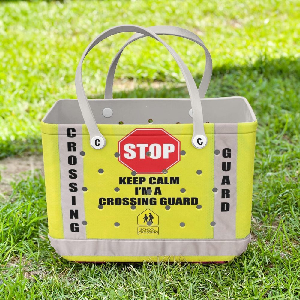 Bright Yellow Crossing Guard Tote Bag – Stylish & Functional With Eye-Catching Design - Image 5