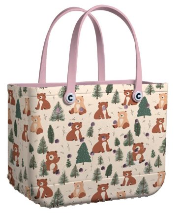 Bucket Tote Bag, Limited Edition Bogg Bag, Beach Bag Forest Hug