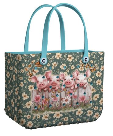 Bucket Tote Bag, Limited Edition Bogg Bag, Beach Bag Oink & Bloom