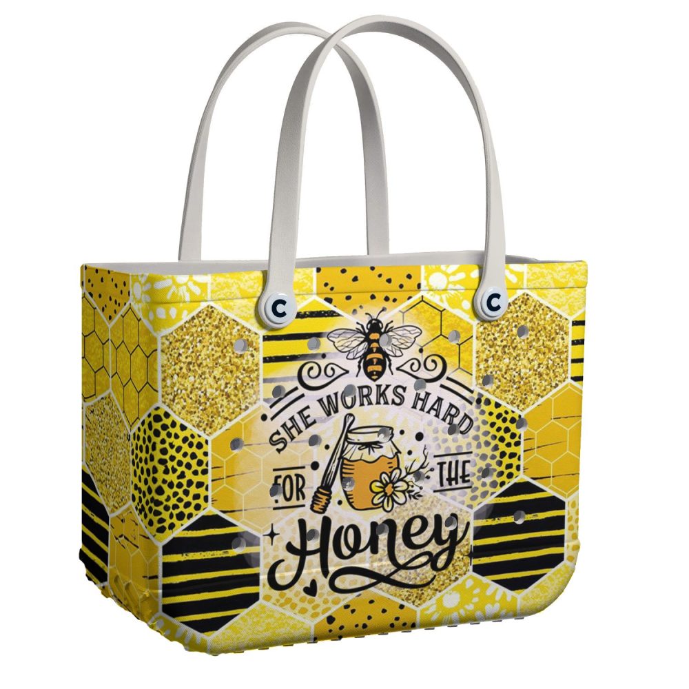 Bucket Tote Bag, Limited Edition Bogg Bag, Beach Bag Queen Bee