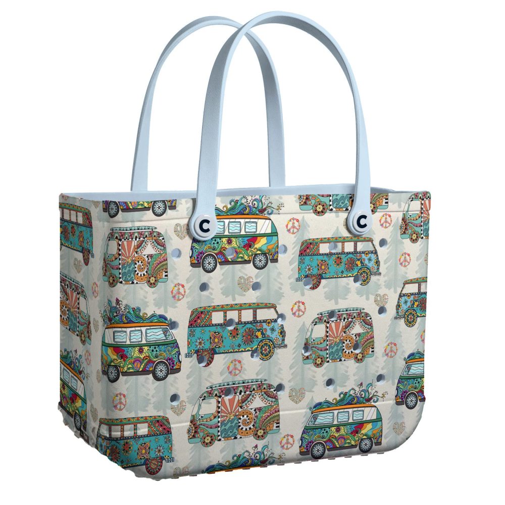 Bucket Tote Bag, Limited Edition Bogg Bag, Beach Bag Van-Tastic Journey