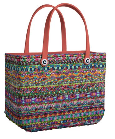 Bucket Tote Bag, Limited Edition Bogg Bag, Beach Bag A Carnival Of Colors