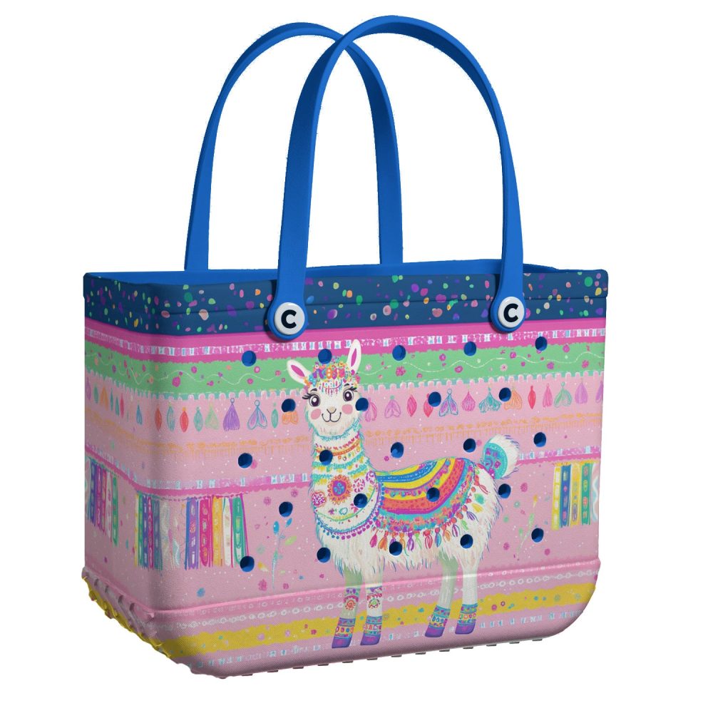 Vibrant Llama-Themed Tote Bag - Colorful, Durable, Perfect For Shopping & Beach Days!