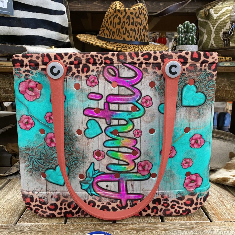 Bucket Tote Bag, Limited Edition Bogg Bag, Beach Bag Auntie'S Floral Wishes - Image 6