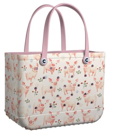 Bucket Tote Bag, Limited Edition Bogg Bag, Beach Bag The Oink