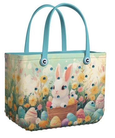 Bucket Tote Bag, Limited Edition Bogg Bag, Beach Bag Naive Bunny