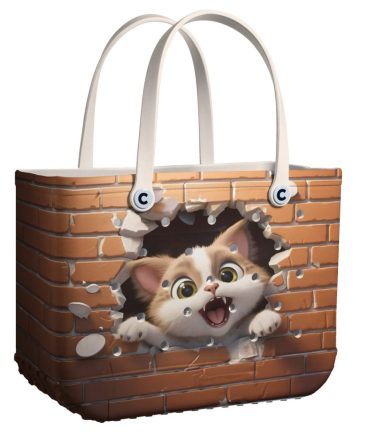 Bucket Tote Bag, Limited Edition Bogg Bag, Beach Bag Breakout Kitty