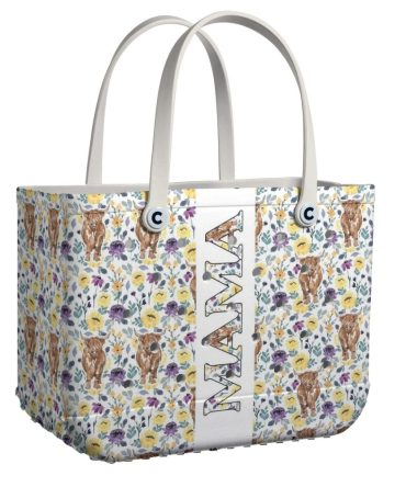 Bucket Tote Bag, Limited Edition Bogg Bag, Beach Bag Mom, Moo, Bloom