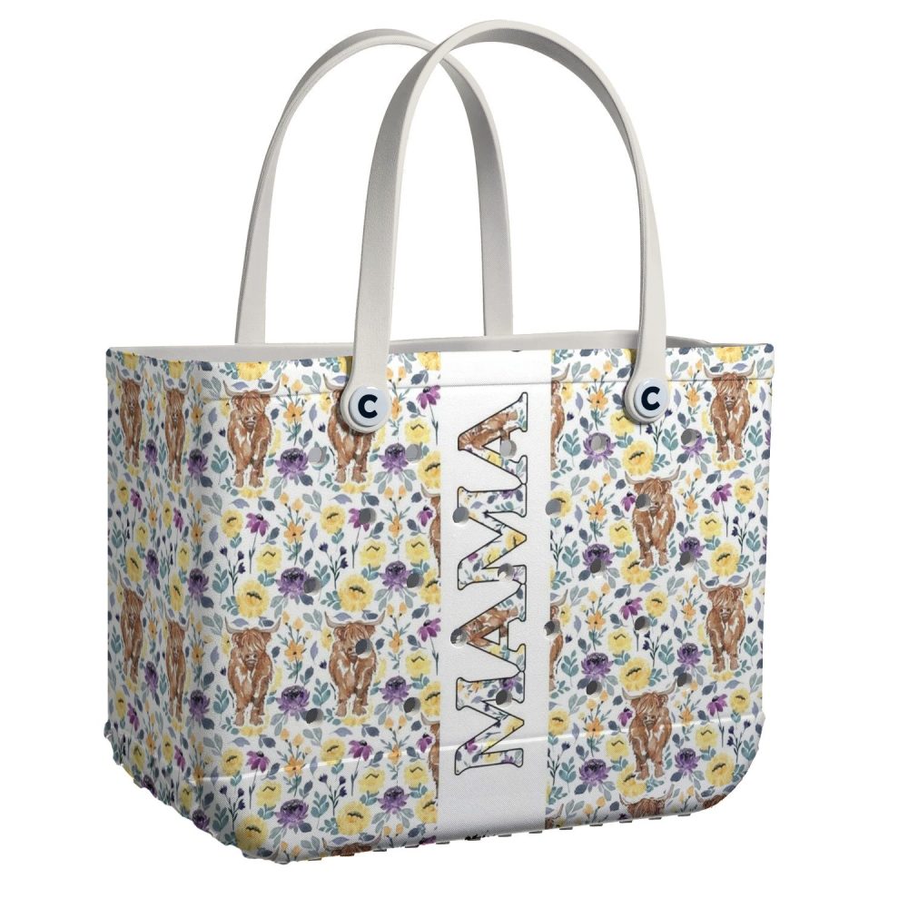 Bucket Tote Bag, Limited Edition Bogg Bag, Beach Bag Mom, Moo, Bloom