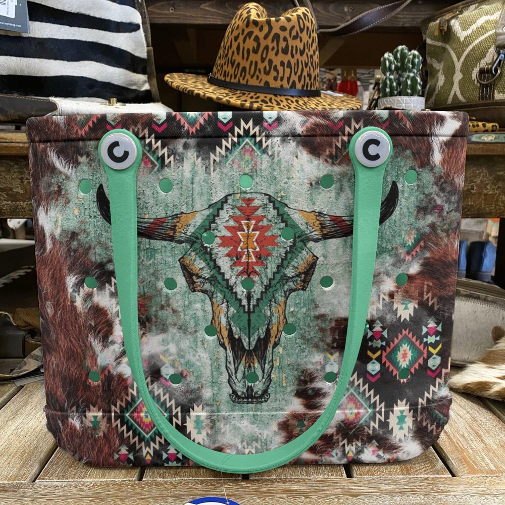 Tribal Cow Skull Tote Bag - Durable, Stylish, Perfect For Everyday Use - Image 5