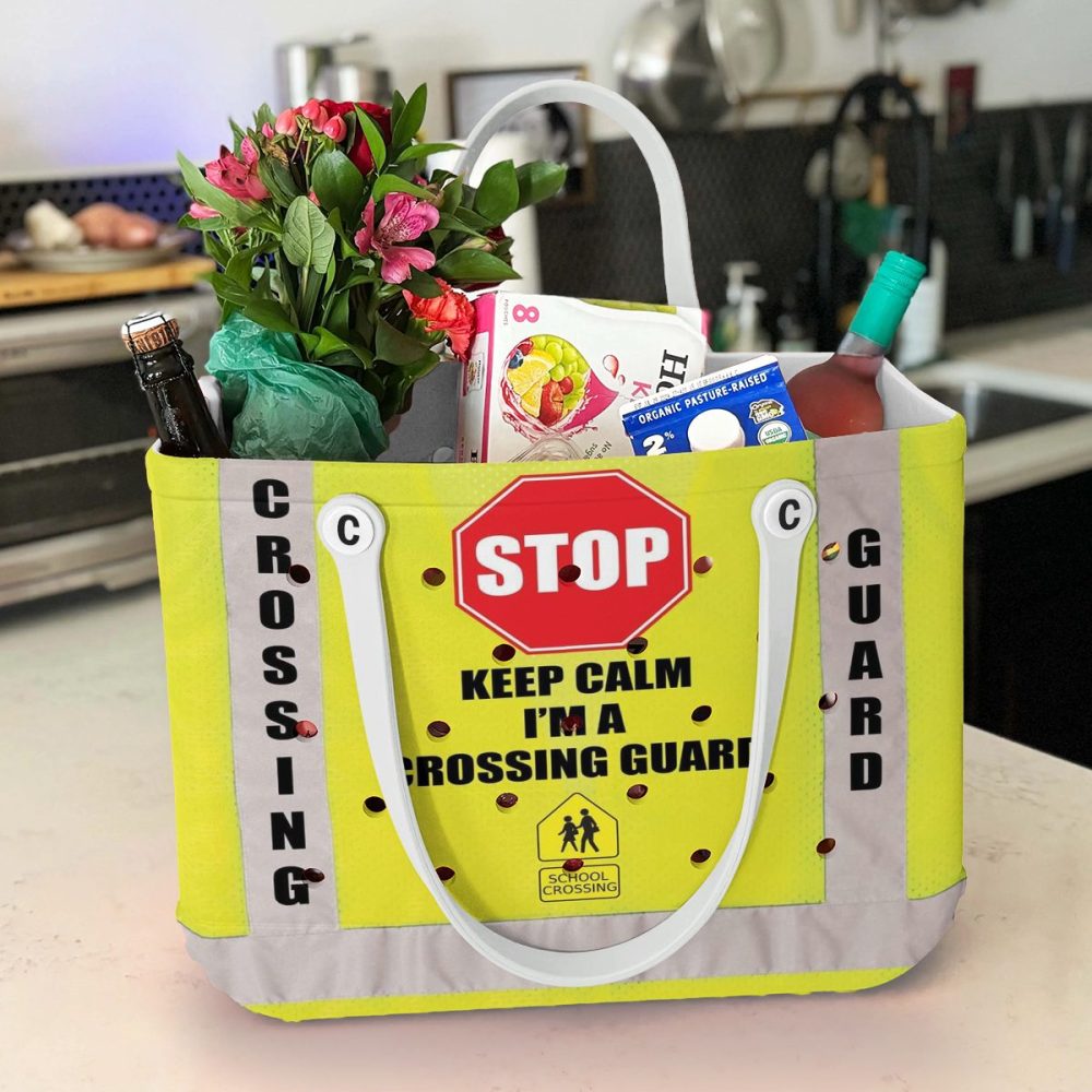 Bright Yellow Crossing Guard Tote Bag – Stylish & Functional With Eye-Catching Design - Image 2