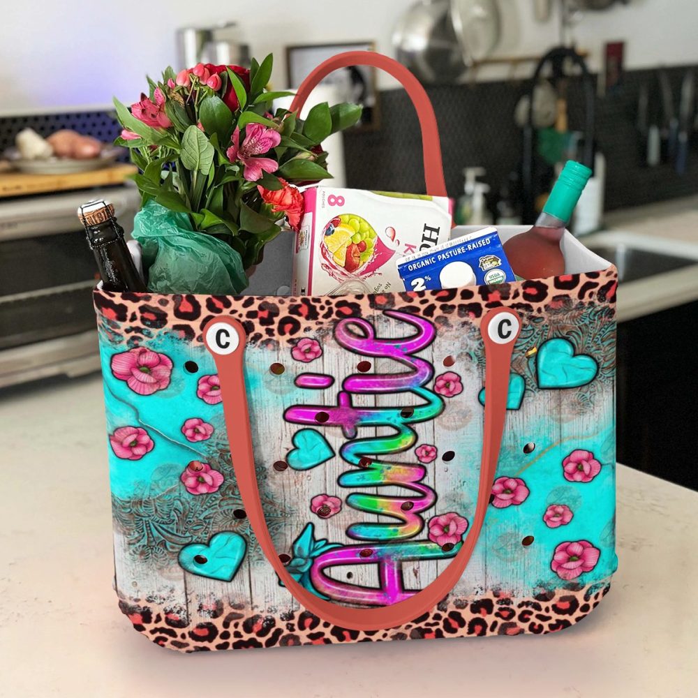 Bucket Tote Bag, Limited Edition Bogg Bag, Beach Bag Auntie'S Floral Wishes - Image 5