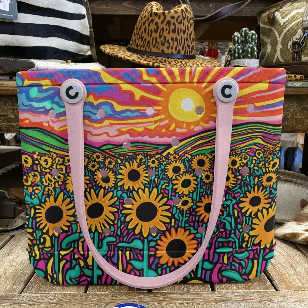 Bucket Tote Bag, Limited Edition Bogg Bag, Beach Bag Field Of Joy - Image 6