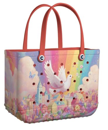 Bucket Tote Bag, Limited Edition Bogg Bag, Beach Bag Skyline Dreams