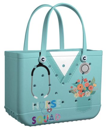 Bucket Tote Bag, Limited Edition Bogg Bag, Beach Bag Caring Crew