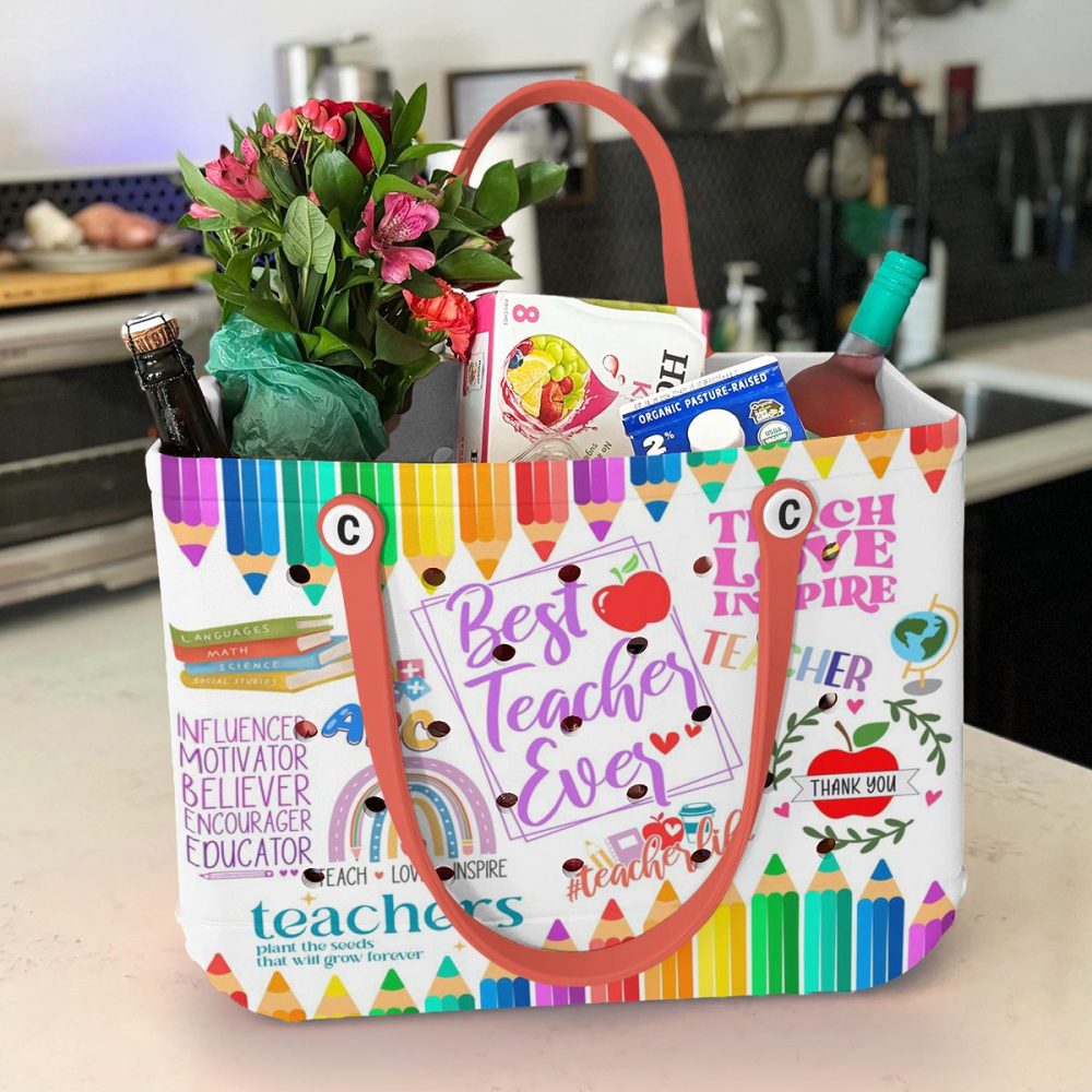 Bucket Tote Bag, Limited Edition Bogg Bag, Beach Bag Work Of Heart - Image 5