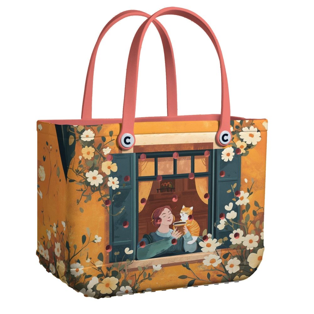 Bucket Tote Bag, Limited Edition Bogg Bag, Beach Bag A Peaceful Day