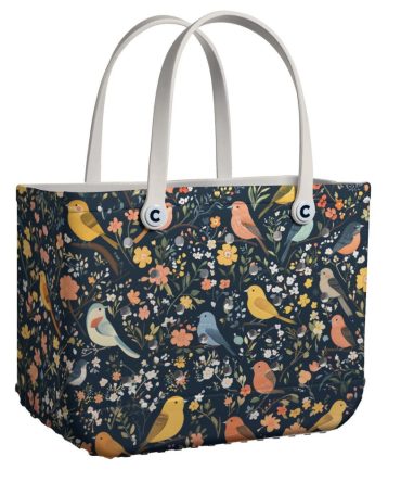 Bucket Tote Bag, Limited Edition Bogg Bag, Beach Bag Garden Birdsong