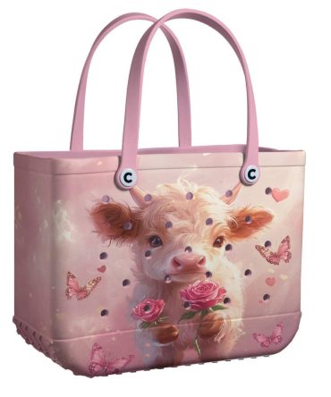 Bucket Tote Bag, Limited Edition Bogg Bag, Beach Bag Rosy Calf