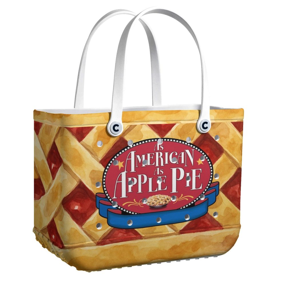 Chic Apple Pie Tote Bag - Stylish Picnic & Shopping Accessory - Durable & Roomy Design
