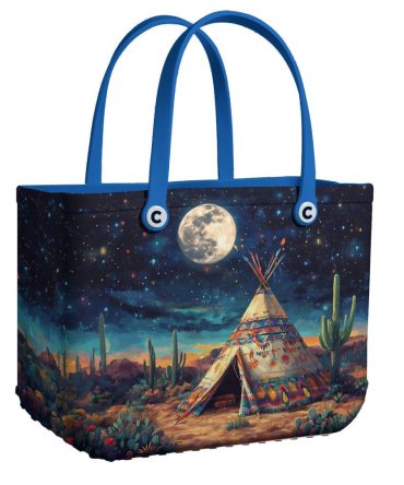 Bucket Tote Bag, Limited Edition Bogg Bag, Beach Bag Tipi Moonlight