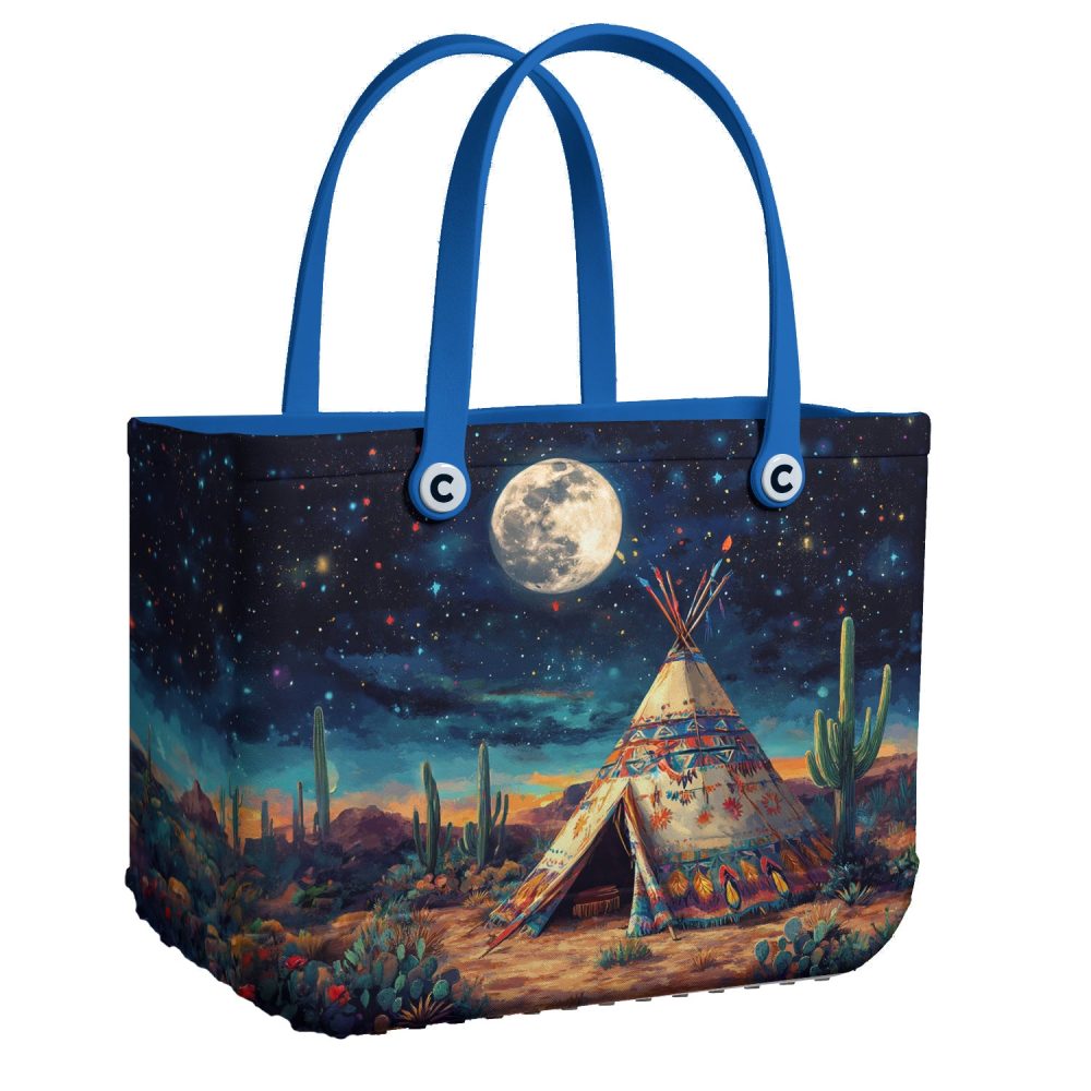 Bucket Tote Bag, Limited Edition Bogg Bag, Beach Bag Tipi Moonlight
