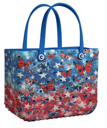 Bucket Tote Bag, Limited Edition Bogg Bag, Beach Bag Wings Of Liberty