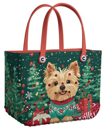 Bucket Tote Bag, Limited Edition Bogg Bag, Beach Bag Merry Pupmas