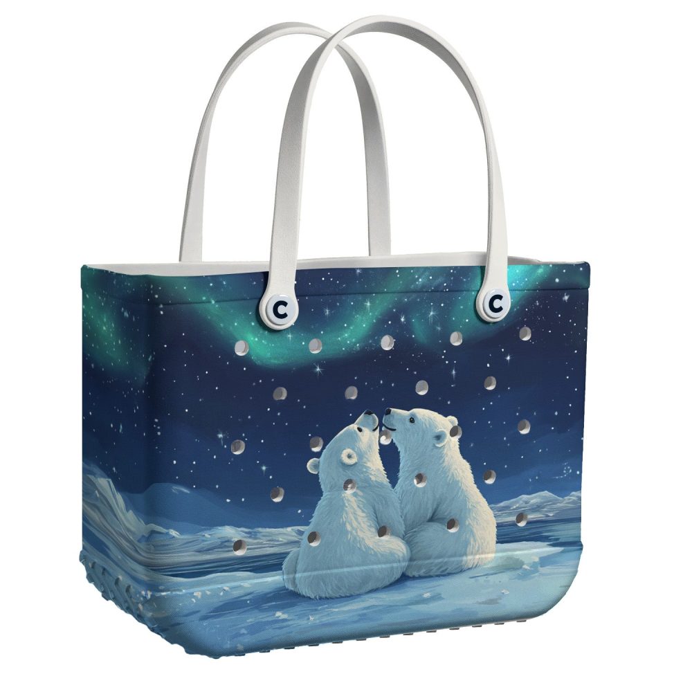 Bucket Tote Bag, Limited Edition Bogg Bag, Beach Bag Aurora Bears