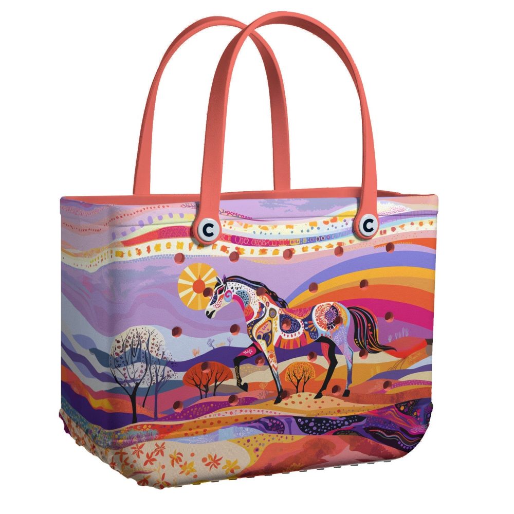 Bucket Tote Bag, Limited Edition Bogg Bag, Beach Bag Gallop Dream