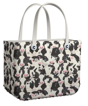 Chic Cow Print Tote Bag - Spacious, Durable & Stylish For Everyday Use