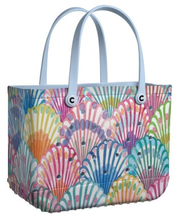 Bucket Tote Bag, Limited Edition Bogg Bag, Beach Bag Coral Treasure