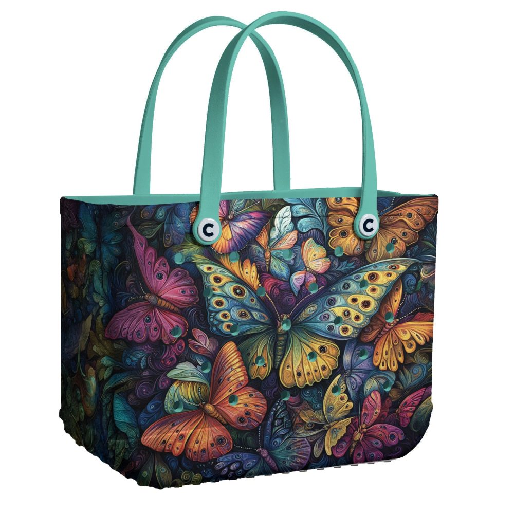 Colorful Butterfly Tote Bag – Stylish & Spacious Handbag For Everyday Use