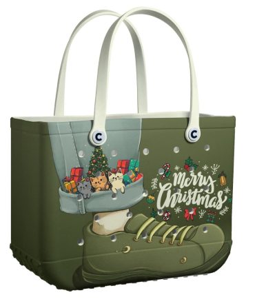 Bucket Tote Bag, Limited Edition Bogg Bag, Beach Bag Mischief & Mistletoe