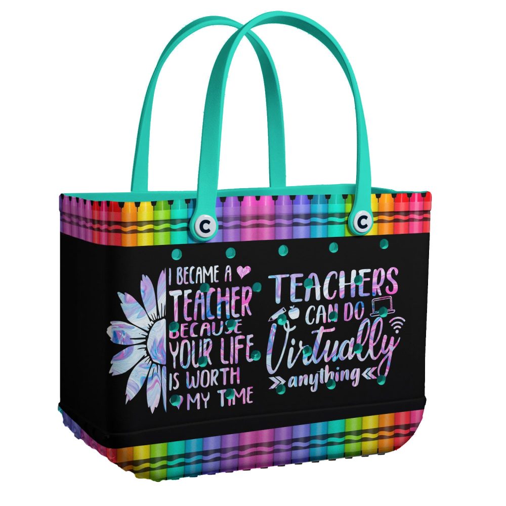 Bucket Tote Bag, Limited Edition Bogg Bag, Beach Bag Digital Classroom