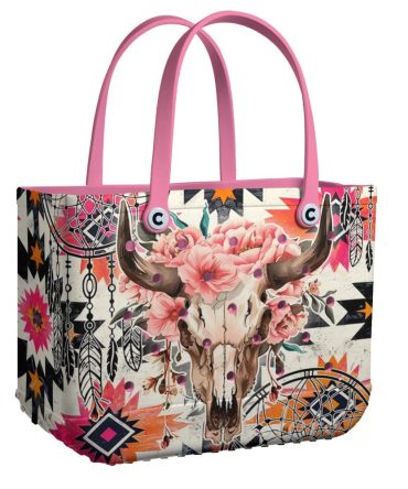 Bucket Tote Bag, Limited Edition Bogg Bag, Beach Bag Bull Bloom