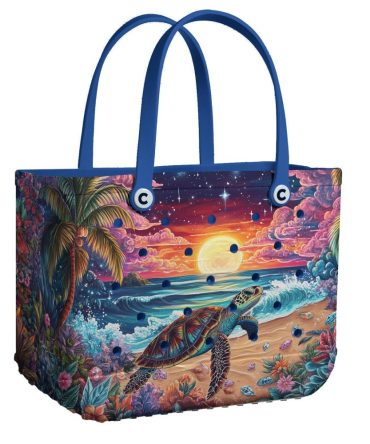 Bucket Tote Bag, Limited Edition Bogg Bag, Beach Bag Ocean Odyssey